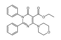 4-morpholin-4-yl-6-oxo-1,2-diphenyl-1,6-dihydro-pyrimidine-5-carboxylic acid ethyl ester Structure