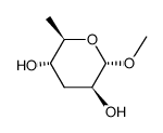 甲基3,6-二脱氧-α-D-阿拉伯糖基己吡喃糖苷结构式