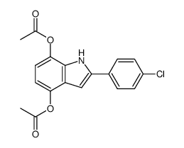 4,7-diacetoxy-2-(4-chloro-phenyl)-indole结构式