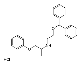 N-(2-benzhydryloxyethyl)-1-phenoxypropan-2-amine,hydrochloride Structure