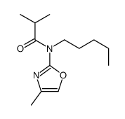 2-methyl-N-(4-methyl-1,3-oxazol-2-yl)-N-pentylpropanamide结构式
