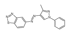 1,2,3-benzothiadiazol-5-yl-(3-methyl-1-phenylpyrazol-4-yl)diazene Structure