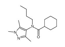 N-butyl-N-(1,3,5-trimethylpyrazol-4-yl)cyclohexanecarboxamide Structure