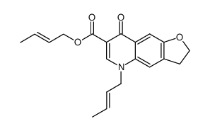 5-but-2-enyl-8-oxo-2,3,5,8-tetrahydro-furo[2,3-g]quinoline-7-carboxylic acid but-2-enyl ester结构式