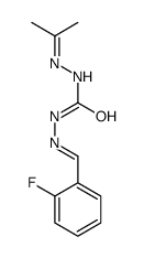 1-[(2-fluorophenyl)methylideneamino]-3-(propan-2-ylideneamino)urea结构式