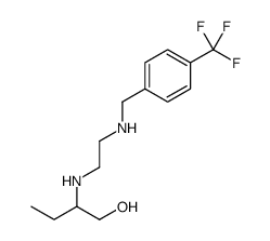 2-[2-[[4-(trifluoromethyl)phenyl]methylamino]ethylamino]butan-1-ol结构式