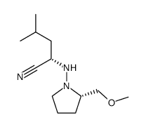 (S)-2-(((S)-2-(methoxymethyl)pyrrolidin-1-yl)amino)-4-methylpentanenitrile Structure