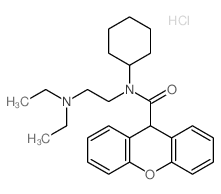 N-cyclohexyl-N-(2-diethylaminoethyl)-9H-xanthene-9-carboxamide结构式
