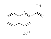 2-Quinolinecarboxylicacid, copper(2+) salt (2:1) structure