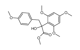 2-Hydroxy-3-(4-methoxy-phenyl)-2-(2,4,6-trimethoxy-phenyl)-propionic acid methyl ester结构式