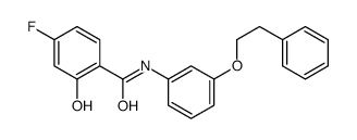 4-fluoro-2-hydroxy-N-[3-(2-phenylethoxy)phenyl]benzamide Structure