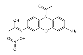 N-(10-acetyl-7-aminophenoxazin-3-yl)acetamide,nitric acid Structure