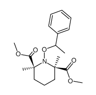 cis-2,6-dimethyl-1-(1-phenylethoxy)piperidine-2,6-dicarboxylic acid dimethyl ester结构式