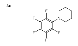 gold,1-(2,3,4,5,6-pentafluorophenyl)piperidine Structure