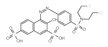 4-[[4-[bis(2-chloroethyl)sulfamoyl]phenyl]hydrazinylidene]-3-oxo-naphthalene-2,7-disulfonic acid picture