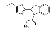 2-amino-1-[2-(5-ethyl-1,3-thiazol-2-yl)-2,3-dihydroindol-1-yl]ethanone Structure