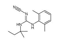 1-cyano-3-(2,6-dimethylphenyl)-2-(2-methylbutan-2-yl)guanidine结构式