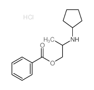 Benzoic acid, 2-(cyclopentylamino)propyl ester, hydrochloride结构式