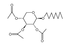 1-octyl 2,3,4-tri-O-acetyl-β-D-xylopyranoside结构式