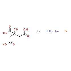 citric acid, ammonium iron(3+) manganese(2+) zinc salt结构式