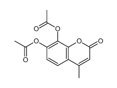 (8-acetyloxy-4-methyl-2-oxochromen-7-yl) acetate Structure