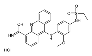 9-[4-(ethylsulfonylamino)-2-methoxyanilino]acridine-4-carboxamide,hydrochloride Structure