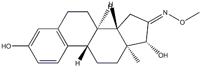 3,17β-Dihydroxy-1,3,5(10)-estratrien-16-one O-methyl oxime structure