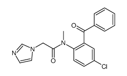 N-(2-benzoyl-4-chlorophenyl)-2-imidazol-1-yl-N-methylacetamide Structure
