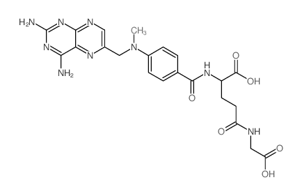 Glycine, N-[N-[4-[[(2, 4-diamino-6-pteridinyl)methyl]methylamino]benzoyl]-L-.gamma.-gluta myl]- Structure