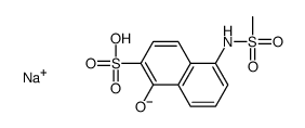 1-Hydroxy-5-[(methylsulfonyl)amino]-2-naphthalenesulfonic acid sodium salt结构式