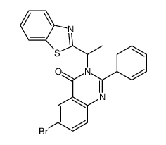 3-[1-(1,3-benzothiazol-2-yl)ethyl]-6-bromo-2-phenylquinazolin-4-one结构式