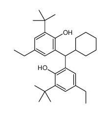 2-tert-butyl-6-[(3-tert-butyl-5-ethyl-2-hydroxyphenyl)-cyclohexylmethyl]-4-ethylphenol结构式