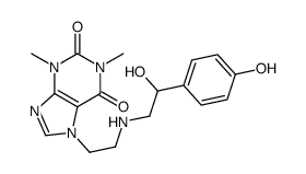 7-[2-[[2-Hydroxy-2-(p-hydroxyphenyl)ethyl]amino]ethyl]theophyline结构式