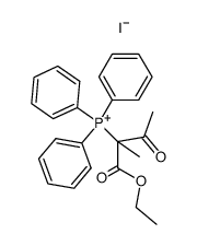 (1-Acetyl-1-aethoxycarbonyl-aethyl)-triphenyl-phosphoniumiodid结构式