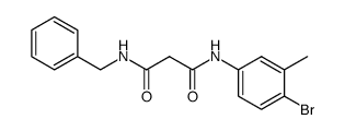 N1-benzyl-N3-(4-bromo-3-methylphenyl)malonamide Structure