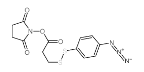 Propanoic acid,3-[(4-azidophenyl)dithio]-, 2,5-dioxo-1-pyrrolidinyl ester结构式