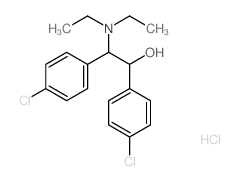 Benzeneethanol,4-chloro-a-(4-chlorophenyl)-b-(diethylamino)-, hydrochloride (1:1) structure