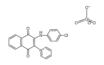 2-(4-chloroanilino)-1,4-naphthoquinone-3-pyridinium perchlorate Structure