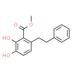 2,3-Dihydroxy-6-(2-phenylethyl)benzoic acid methyl ester结构式