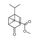methyl (6S,7S)-2-isopropyl-5-oxotricyclo[4.1.0.02,7]hept-3-ene-1-carboxylate结构式