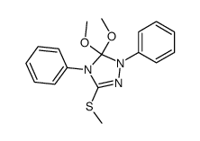5,5-dimethoxy-3-methylthio-1,4-diphenyl-Δ2-1,2,4-triazolin结构式