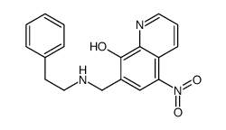 5-nitro-7-[(2-phenylethylamino)methyl]quinolin-8-ol Structure
