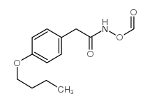 4-n-Butoxyphenylacetohydroxamic acid, O-formate ester结构式