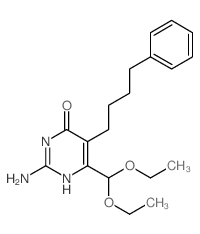 4(3H)-Pyrimidinone,2-amino-6-(diethoxymethyl)-5-(4-phenylbutyl)- Structure