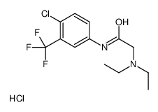 [2-[4-chloro-3-(trifluoromethyl)anilino]-2-oxoethyl]-diethylazanium,chloride Structure