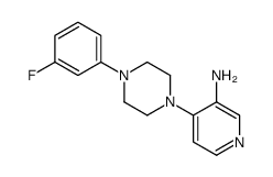 3-Pyridinamine, 4-(4-(3-fluorophenyl)-1-piperazinyl)-结构式