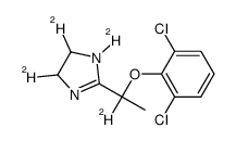 4,4,5,5-tetradeuterio-2-[1-(2,6-dichlorophenoxy)ethyl]-1H-imidazole,hydrochloride结构式