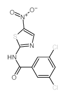 3,5-dichloro-N-(5-nitro-1,3-thiazol-2-yl)benzamide结构式