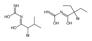 2-bromo-N-carbamoyl-2-ethylbutanamide,2-bromo-N-carbamoyl-3-methylbutanamide结构式