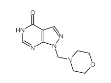 4H-Pyrazolo[3, 4-d]pyrimidin-4-one,1,5-dihydro-1-(4-morpholinylmethyl)- Structure